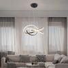ZMH LED Pendelleuchte Wohnzimmer Schwarz Hängelampe Höhenverstellbar Ø62cm 62W Ringe Kronleuchter Deckenleuchte Dimmbar mit Fernbedienung Arbeitszimmer Küche Esszimmer Treppenlicht Kaffeeraum Bild 3