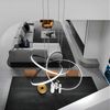ZMH LED Pendelleuchte Wohnzimmer Schwarz Hängelampe Höhenverstellbar Ø62cm 62W Ringe Kronleuchter Deckenleuchte Dimmbar mit Fernbedienung Arbeitszimmer Küche Esszimmer Treppenlicht Kaffeeraum Bild 2