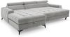 Ecksofa Schlafsofa Sofa AGNESA XS Stoff Salvador Hellgrau Ottomane Links Bild 4