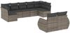vidaXL 9-tlg. Garten-Sofagarnitur mit Kissen Grau Poly Rattan 3221819 Bild 2