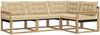vidaXL Outdoor-Sofagarnitur mit Kissen 4 pcs Weiß und Beige 3388631 Bild 2