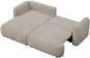 Selsey Tvoya Ecksofa mit Schlaffunktion, Ottomane links, Bouclé Beigegrau Bild 4