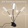 LQWELL LED Leselampe Klemmlampe Leselampe Bett, Dimmbare Klemmleuchte, LED fest integriert, 3 Helligkeitsstufen & 360° Flexible Klemme Schreibtischlampe, mit Touch-Funktion für Heimbüro Bild 3