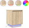 vidaXL Nachttische mit LED-Leuchten 2 Stk. Sonoma-Eiche 38x34x50 cm 861270 Bild 2