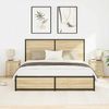 vidaXL Nachttische mit LED-Leuchten 2 Stk. Sonoma-Eiche 38x34x50 cm 861270 Bild 5