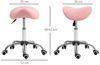 HOMCOM Rollsitz 360° drehbar Hocker Bürohocker Sattelhocker (Rollhocker, 1 St, höhenverstellbar 49-61 cm Arbeitshocker), für Büro Salon Massage Spa Rosa Bild 3