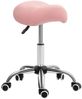 HOMCOM Rollsitz 360° drehbar Hocker Bürohocker Sattelhocker (Rollhocker, 1 St, höhenverstellbar 49-61 cm Arbeitshocker), für Büro Salon Massage Spa Rosa Bild 2
