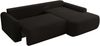 Ecksofa, L-förmiges, lose Kissen, DL-Schlaffunktion, (H 100 x T 187 x B 273 cm) - CUBO L - Boucle Schwarz - rechte Seite Bild 5