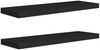 vidaXL Schweberegale 2 Stk. Schwarz 80x23,5x3,8 cm MDF 323836 Bild 2
