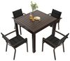 GUNJI Gartenstuhl Stapelstühle, Bequem, Korrosionsbeständigkeit Garten-essgruppe (verstärkter Alu-Outdoorstuhl, max Belastung 160 kg, stapelbar, leicht, Doppellagiger Sitzstoff), Aluminium-Gartentisch mit Klappbarer Tischplatte bis 100kg Bild 3