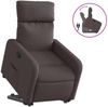vidaXL Relaxsessel mit Aufstehhilfe Dunkelbraun Stoff 3206704 Bild 2