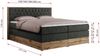 Boxspringbett AMORE KING, Doppelbett mit Multipocket-Matratze, Polsterbett mit Kopfstütze - 140 x 200 cm - Dunkelgrau Stoff - H3 Bild 5