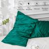 Satin Kissenbezug 2er-Set 70 x 40 Dunkel Grün, Weich Seidenkissenbezug mit Bild 5