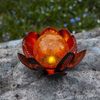 Solar-Dekoration Lilly, Seerosen-Optik, rot Bild 2
