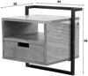 KAWOLA Nachttisch AIDY XL hängend Akazie natur 1 Schublade 45 x 35 x 44 cm Bild 5