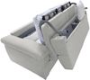 Dmora 2-Sitzer Schlafsofa Seui, Schlafsofa fürs Wohnzimmer, gepolstert, abnehmbar, 100 % Made in Italy-Qualität, 185x95 h100 cm, Hellgrau Bild 5
