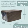 2er Set Aufbewahrungsbox mit Deckel Frontöffnung Schrank Organizer Stapelbox Kleiderschrank Korb mit Deckel Aufbewahrungskorb Aufbewahrung Badezimmer Bild 2