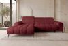 Couch Kairo L Form in Stoff - Chenille - chianti - Links Bild 3