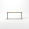Rheinland Möbel Statio Schreibtisch 160x80 cm höhenverstellbar ±10 mm in Eiche – großzügiger Bürotisch für Homeoffice & Büro, gerader Fuß, Kabelwanne, einfache Montage, FSC® zertifiziert Bild 2