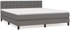 vidaXL Boxspringbett mit Matratze Grau 160x200 cm Kunstleder 3141135 Bild 2