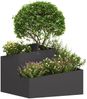 vidaXL Garten-Pflanzgefäß Schwarz 60 x 60 x 50 cm Kaltgewalzter Stahl 873571 Bild 3