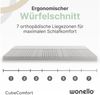wonello, Topper CubeComfort, 8.5 cm hoch, Kaltschaum, TENCEL™ 7-Zonen Matratzentopper, druckentlastend, waschbar, bis 150kg Bild 3