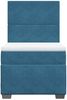 vidaXL Boxspringbett mit Matratze Blau 90x190 cm Samt 3290784 Bild 4