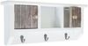 Schlüsselbrett HWC-A48, Schlüsselkasten Schlüsselboard mit Türen, Massiv-Holz MVG-zertifiziert ~ shabby braun-weiß Bild 3