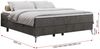 Boxspringbett - Doppelbett mit Multipocket-Matratze - LESS -180x200 - Dunkelgrau Velours - H4 Bild 5