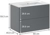 Waschbeckenunterschrank Izan Grau 2 Teile Vicco Bild 2