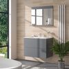 Waschbeckenunterschrank Izan Grau 2 Teile Vicco Bild 3