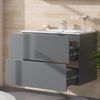 Waschbeckenunterschrank Izan Grau 2 Teile Vicco Bild 4