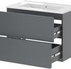 Waschbeckenunterschrank Izan Grau 2 Teile Vicco Bild 5
