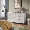 Sideboard Eliza Weiß 42 x 81 cm mit 7 Schubladen Vicco Bild 4