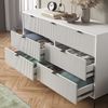 Sideboard Eliza Weiß 42 x 81 cm mit 7 Schubladen Vicco Bild 5
