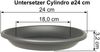 Heimwerkercenter Blumentopf MePla Untersetzer Cylindro ø22 cm, Anthrazit, wetterfester Kunstoff Bild 2