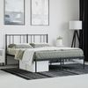 vidaXL Bettgestell mit Kopfteil Metall Schwarz 135x190 cm 352479 Bild 4