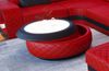 Couchtisch Berlin - Ledermix - rot-schwarz Bild 2