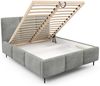Polsterbett Schlafzimmerbett MIAMI Komplettset 140x200cm in Stoff Coral Grau Bild 4