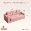LITBIRD Sofa Bodensofa 3-Sitzer 190 cm, modulares Kordstoff Sofa mit Rückenlehne, 1 Teile, Jugend- & Studentensofa, bequemes Relax Sofa Bild 2