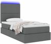 vidaXL Bett mit Stauraum und LED Dunkelgrau 100 x 200 cm Polyester 3372334 Bild 3