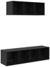 vidaXL TV-Schrankset 2 pcs Schwarz Eichen-Optik Holzwerkstoff 3393355 Bild 2