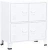 vidaXL Aufbewahrungstruhe Industrial Weiß 75x40x80 cm Stahl 339626 Bild 2