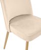 Essstuhl 45,5x62x87,5 cm, Beige Samt, goldene Metalllbeine, ergonomische Rückenlehne，2er-Set Bild 5