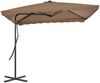 Sonnenschirm, Terrassenschirm mit Stahl-Mast 250x250 cm Taupe Bild 2
