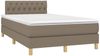 vidaXL Boxspringbett mit Matratze & LED Taupe 120x190 cm Stoff 3270113 Bild 3