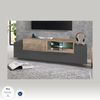 Dmora TV-Schrank Andris, niedriges Wohnzimmer-Sideboard, Fernsehständer-Basis, 100 % Made in Italy, 160 x 45 x 51 cm, Anthrazit und Ahorn, Bild 4