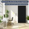 Aktenschrank abschließbar JAN - 5 Ebenen verstellbar, Flügeltüren | Metallschrank Werkstatt Mehrzweckschrank Büroschrank aus Stahl Werkzeugschrank, 195x90x60cm Schwarz Bild 3