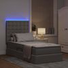 vidaXL LED-Speicherbett mit Matratze Taupe 90 x 190 cm Stoff 3372513 Bild 5