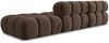 Micadoni Modulares Sofa Bellis 4-Sitzer Rechts Samt Bluvel Dunkelbraun Bild 4